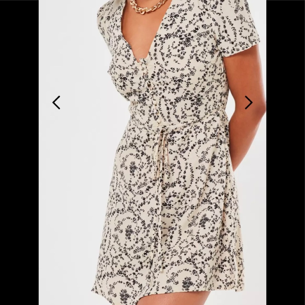 Half button tea dress